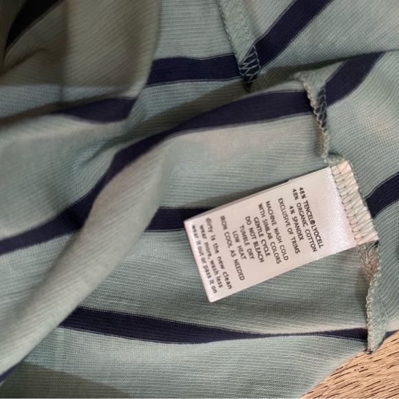 Toad & Co Blue Striped Wrap Belted Dress XL Organic Cotton Eco Friendly - Picture 4 of 6